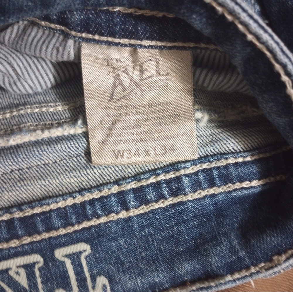 TK axle jeans men's size w34 L34 blue slim bootcut - Picture 7 of 7